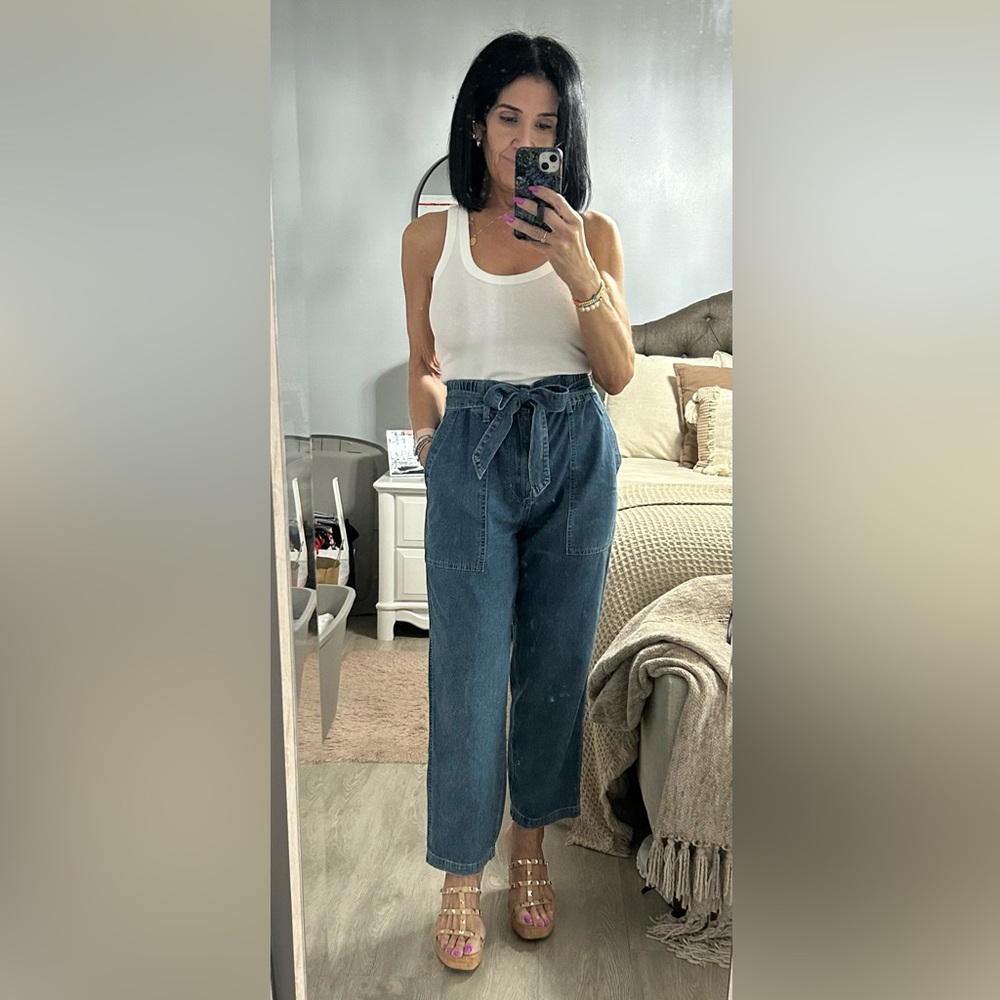 Brand New Mustard Seed Denim Tie-Waist Jeans